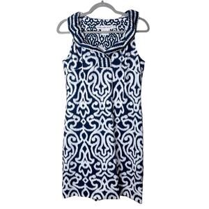 Gretchen Scott Jersey Sleeveless Ruffle Neck Dress NWT Coastal Preppy Beach S